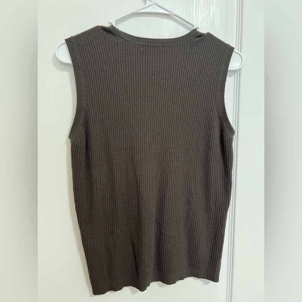 i.e. ribbed knit sweater cardigan with top size M - Picture 4 of 9